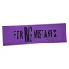 Huge 6.75" 'for Big Mistakes.' Colorful Rubber Pencil Erasers. Rectangular