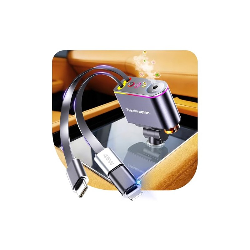 5-in-1 Retractable Car Charger & Aromatherapy Diffuser