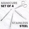 generic Kit De Manicura Hobri International De Acero Inoxidable, 4