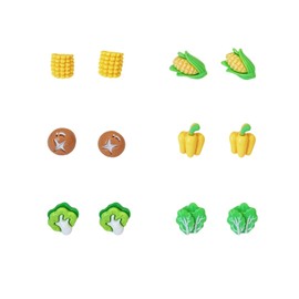 MALOYANVE Vegetable Earrings for Women 925 Sterling Silver Stud Earrings Dainty Piercing Vegetarian Thangksgiving Harvest Autumn Jewelry Gifts (style 1)