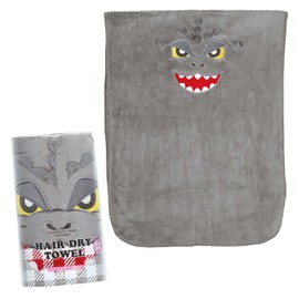 Skater TOH1 Water Absorbent, Quick-Drying, Hair Drying Towel, 15.7 x 39.4 inches (40 x 100 cm), Godzilla