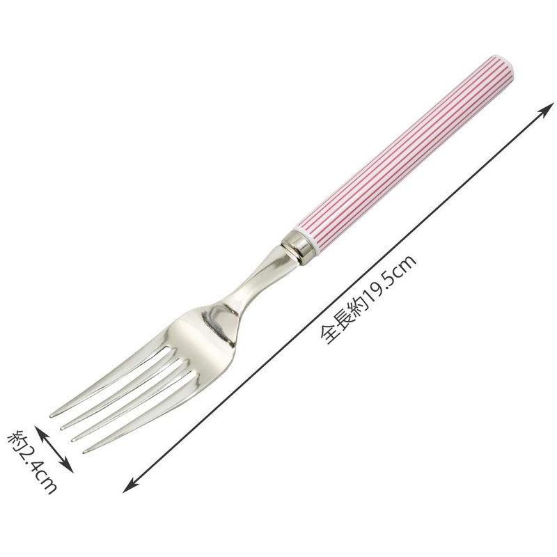 Kai FA5172 KAI Fork, Large, Striped Pattern, Made in Japan