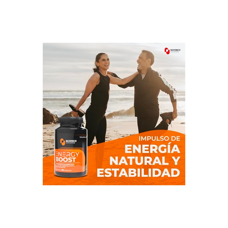 Energy Boost | Camellia sinensis, L-Carnitina, Fucoidan, Triptófano, Colágeno +