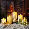 kakoya Flickering Flameless Candles with Remote,3 Pcs Real Wax LED
