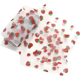levylisa Strawberry Tulle Roll 6" x 10 Yards Silver Tulle Spool Fabric Tutu White Wedding
