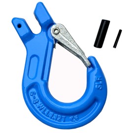 Lyplus 5/16" G80 Clevis Sling Hook with Latch,2490 LBS WLL, Blue