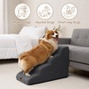 EHEYCIGA Curved Dog Stairs Ramp for High Beds 19.7" H,