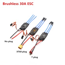 30A Brushless ESC 2-4S Electronic Speed Controller with 5V 2A BEC 3.5MM Banana Head for Airplane Aircraft Helicopter Boat FPV F450 Mini Quadcopter