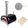 Elevon Wood Fired Pizza Oven, Portable Stainless Steel Grill, Outdoor