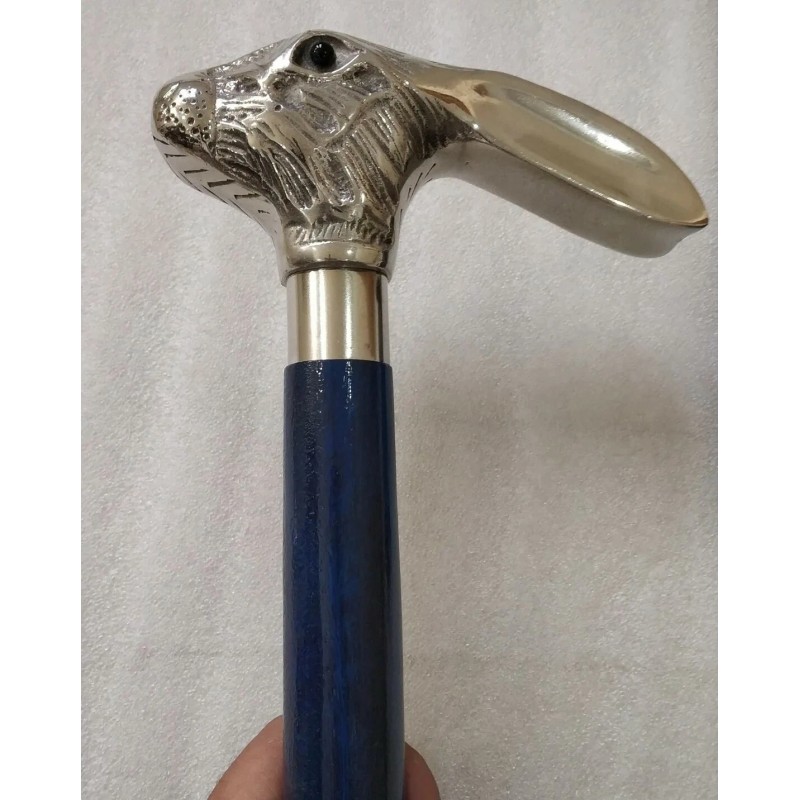 HEAD Designer Rabbit Head Handle antique Style Vintage Cane Wooden
