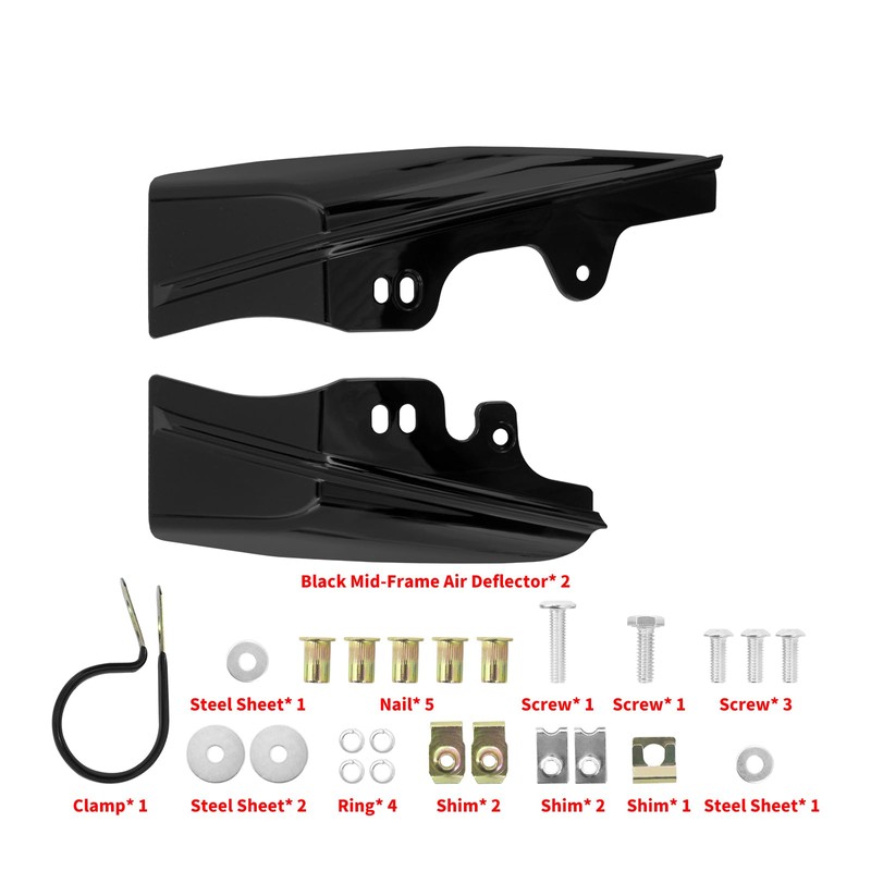 Mid Frame Air Deflector Windshield Heat Deflectors Fit for Harley