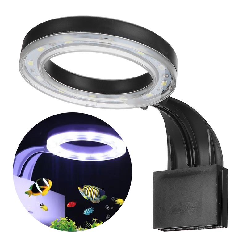 110‑240V Waterproof Aquarium Ring Clip Lamp LED Fish Tank Light