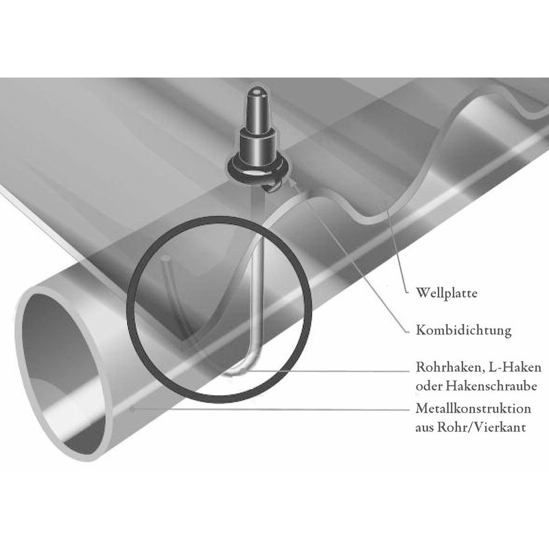 Combination Caps for Corrugated Sheets Natural Curved Bottom Pack of