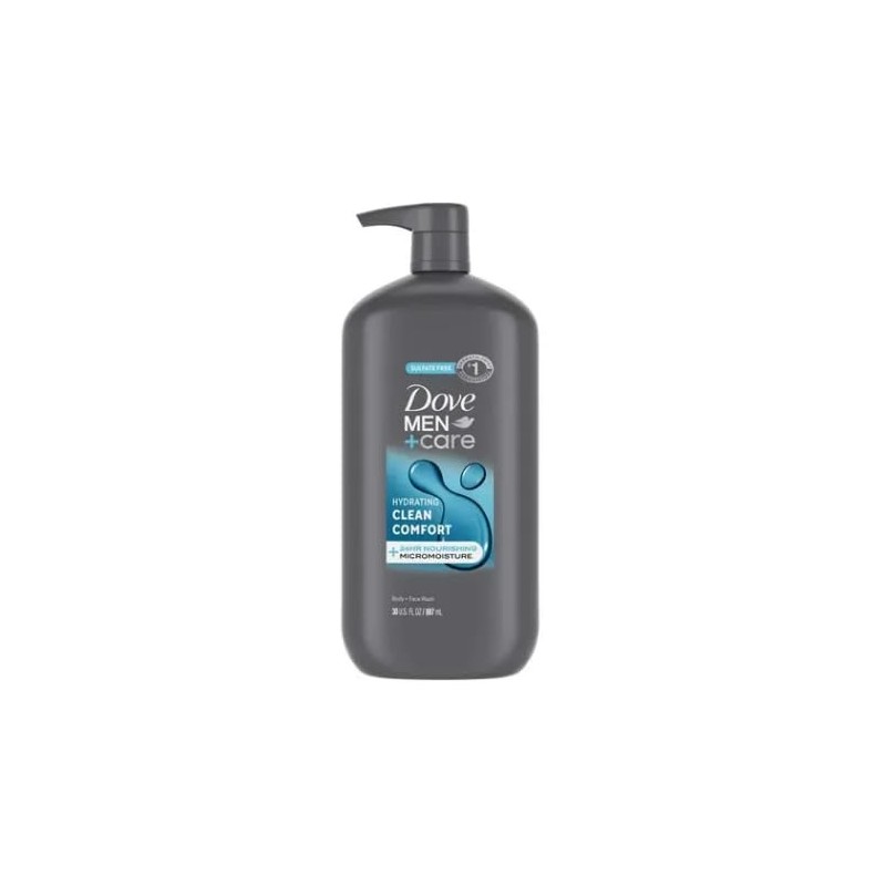 Dove Men+Care hydrating clean comfort Body+Face Wash 887 Ml