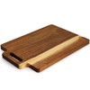 Elama Acacia Wood Rectangle Serving Board with Handle, Charcuterie Board,