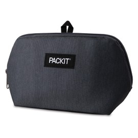 PackIt Freezable Snack Bag, City Charcoal, Built with EcoFreeze® Technology, Foldable, Reusable, Zip Closure, Designed for Keeping Snakcs Fresh On The Go, and Adults of all Ages