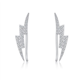 Delicate Ear Cuff Earrings Sterling Silver Filigree Jewelry Gift for Women, Sterling Silver