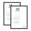 A5 Black Frame Aluminum Metal Poster Frame with Plexiglass Front