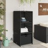 Gecheer Patio Storage Cabinet Outdoor Garden Storage Organizers Black 19.7"x21.7"x45.3"