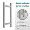 Bathlink 8" Square Shower Door Handle, Back to Back Shower