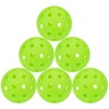 6 - Pack Pickleball Balls, 40 Holes Outdoor Pickleballs, High