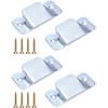 QWORK® 4 Pcs Interlocking Sofa Connectors Flush Mount Brackets Galvanized
