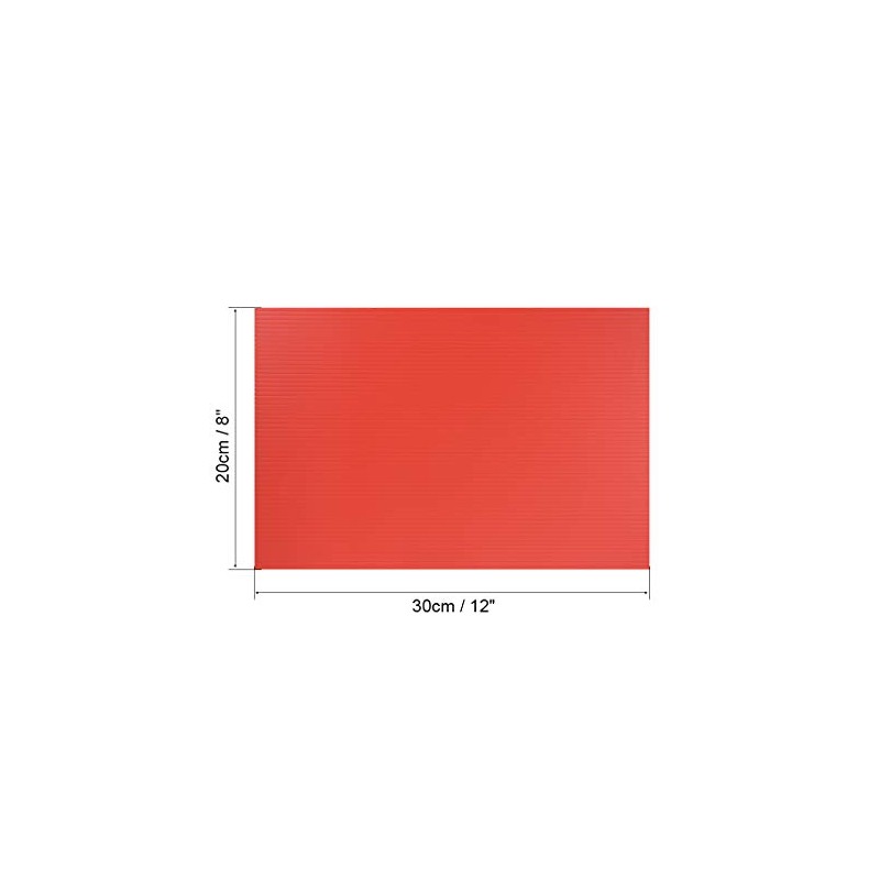 sourcing map Corrugated Plastic Sheets,3mm Red Blank Yard Lawn Signs,8