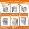 COZOFU Dog Feeder - Galvanized Metal Pet Food Station for