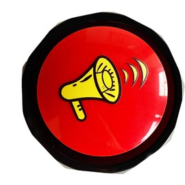 YONEBUYONE Talking Button- Rap Airhorn Sound Button-Hip Hop Air Horn Sound Effect Button - Funny Gag Gifts,Funny Emoji & Quirky Buttons