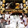 Happy New Year Decorations 2024, Large New Year Background Banner,