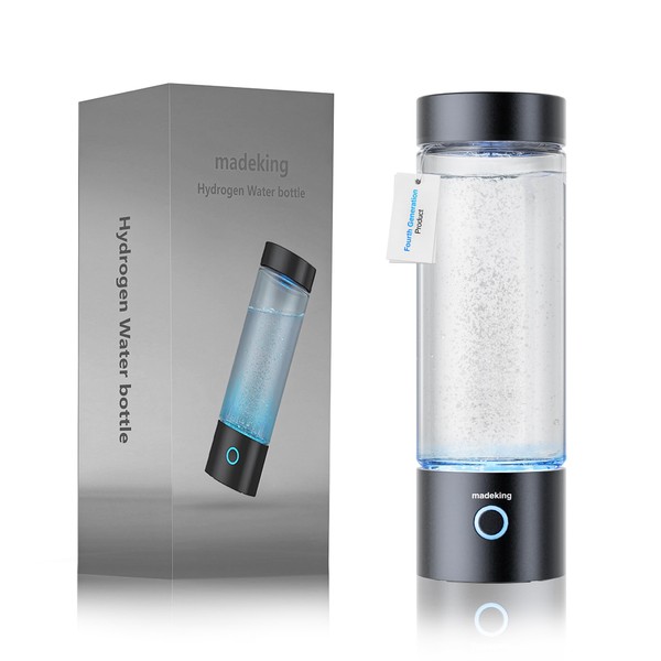 madeking Hydrogen Water Generator Bottle - 400ml Rechargeable Hydrogen Water