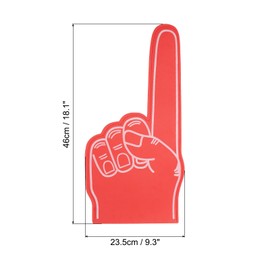 PATIKIL Giant Foam Finger 18 Inch, 4 Pcs Number 1 Foam Hand EVA Foam Finger Cheerleading for Sports Events Baseball Basketball Soccer Games, Red
