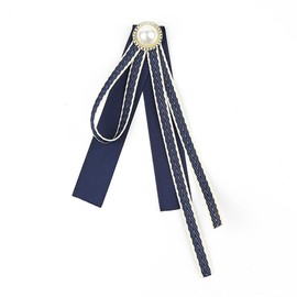 FYBownot Literary Style Forest Girl Uniform Ribbon, Ribbon Tie, Brooch, Uniform Accessories, Women's Corsage, School Ribbon, Bowtie, Bowtie, Commuting to Work or School, Disguise, A-navy