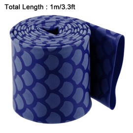 sourcing map Heat Shrink Wrap Tubing Sleeve for Fishing Rod Grips Handle, 56mm Flat 3.3ft 2:1 rate Blue