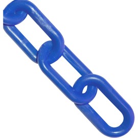 Mr. Chain Plastic Barrier Chain, Blue, 1.5-Inch Link Diameter, 50-Foot Length (30006-50)