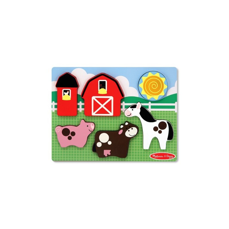 Melissa & Doug Barnyard Fun Chunky Puzzle Scene