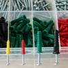 T.K.Excellent Plastic Drywall Anchors and Screws Kit, Ribbed Anchors Assortment