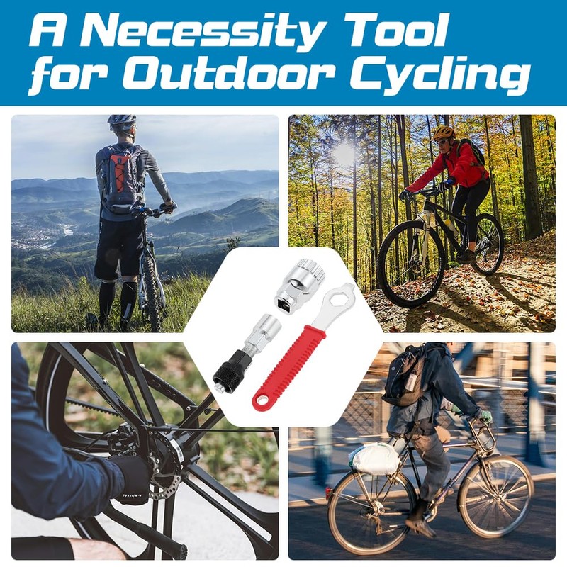 Mtsooning 3PCS Bicycle Crank Extractor Puller, Bike Crank Puller Tool