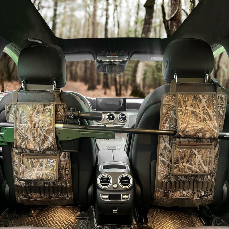 MYDAYS 2 Pack Tactical Seat Back Gun Rack, Camo Front