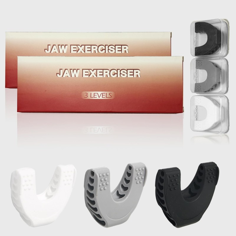 Simofuze Jaw Trainer, 3 PCS Jaw Exerciser, Jawline Exerciser for