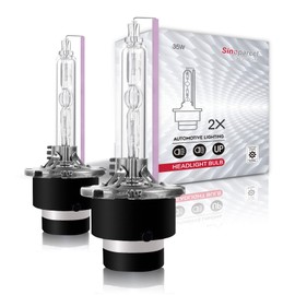 Sinoparcel D2S Xenon HID Headlight Bulbs - 10000K 35W High Low Beam 66240 85122UB 66040 Replacement Lights -Pack of 2