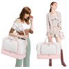 Travel Weekender Bag for Women, Overnight Bag with Shoe Compartment