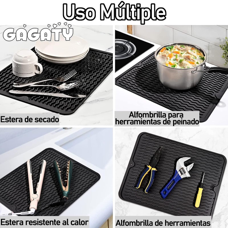 Tapete de Silicona para Secar Platos, Tapete de Secado para