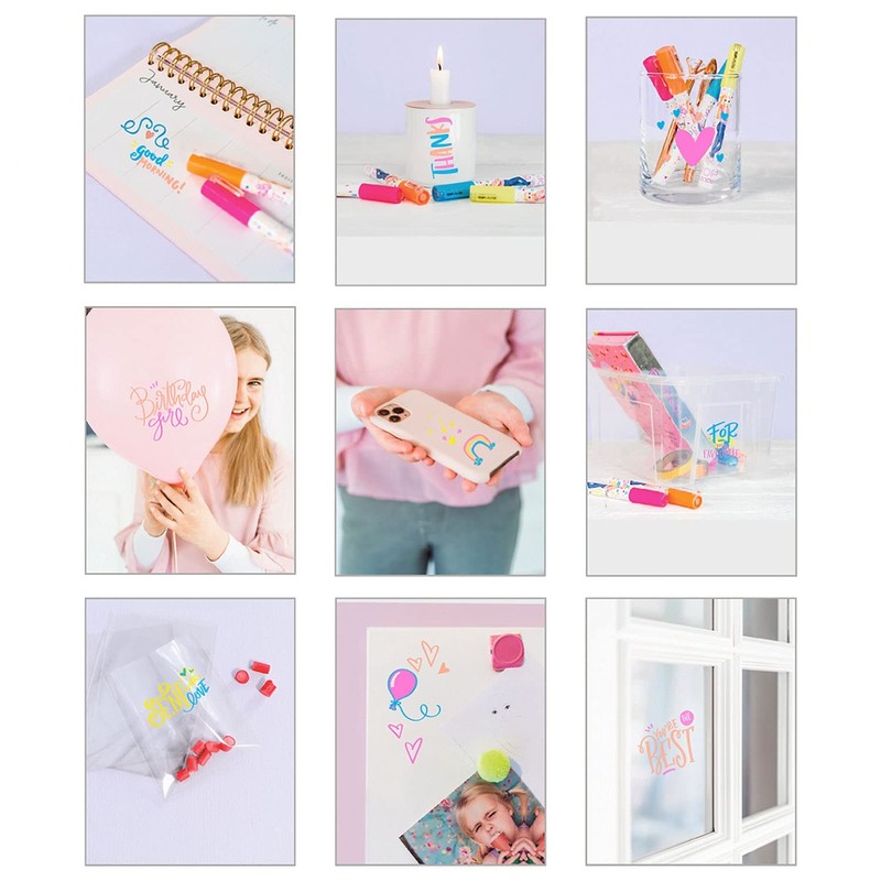 Depesche TOPModel 3555 Neon Decomarker, 4 Pens in Pink, Orange,