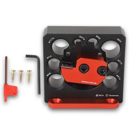 Dowel Maker Jig Kit, Carbide Inserts Dowel Maker, 5/16-3/4 inch, 8 Holes Adjustable Cutter Plate, Aluminum Alloy Electric Drill Milling Dowel Round Rod Tool