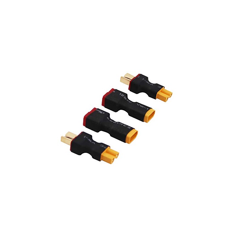 OliRC 4pcs XT30 XT-30 to T-Plug Deans Style Male Female