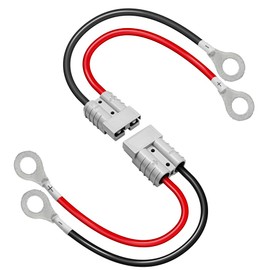 2 Pcs Battery Quick Connector, Anderson Connector 50A Kit, Plug 8 Guage 1.64ft Cables, 50A 10AWG Battery Quick Connector Quick Connectors for Battery Cars, Sightseeing Cars, Tractors, Motors