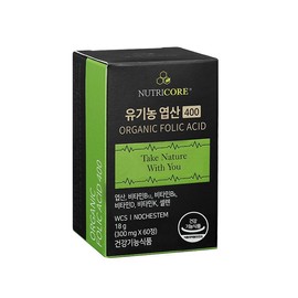 Nutricore [2 months] Nutricore Pregnancy Pregnancy Nocestem WCS 300mg x 60 tablets 1. Organic Folic Acid 400 1 box / [2개월] 뉴트리코어 임신준비 임산부 노케스템 WCS 300mg x 60정 1. 유기농 엽산 400 1박스