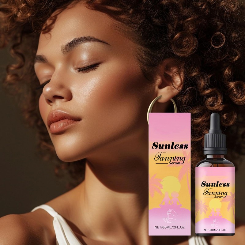 Tanning Drops,60ml Sunless Tanning Drops,Natural Ingredients,Moisturizing,Can Show Young Bronze Skin