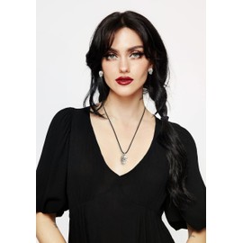 CLASSYZINT Skull Necklace Two Tone Skull Pendant Necklace Gothic Necklaces Punk Jewelry